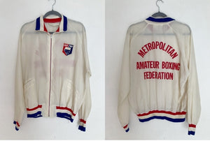 Vintage 70's Amateur Boxing Federation zip up bomber jacke
